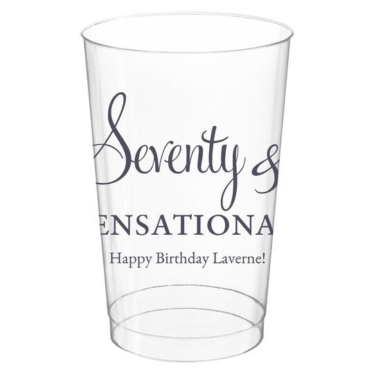 Seventy & Sensational Clear Plastic Cups